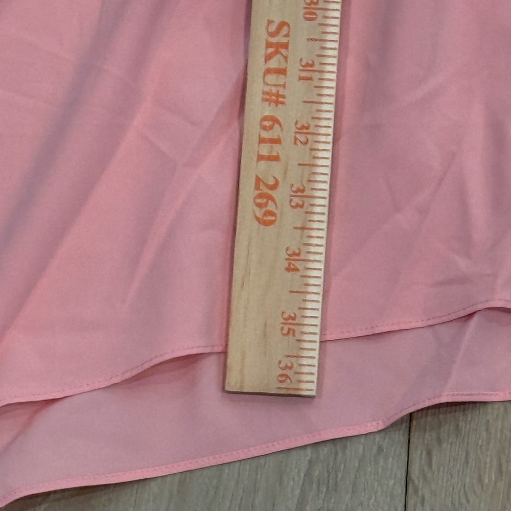 NWT Halara Wrap Midi Dress Coral Pink Long Sleeve Tie Waist Stretch XS - Picture 6 of 6